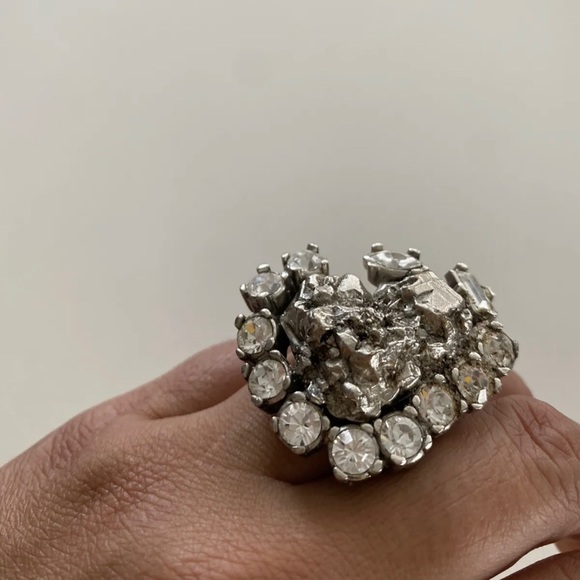 Yves Saint Laurent Crystal Cocktail Ring - Picture 6 of 10